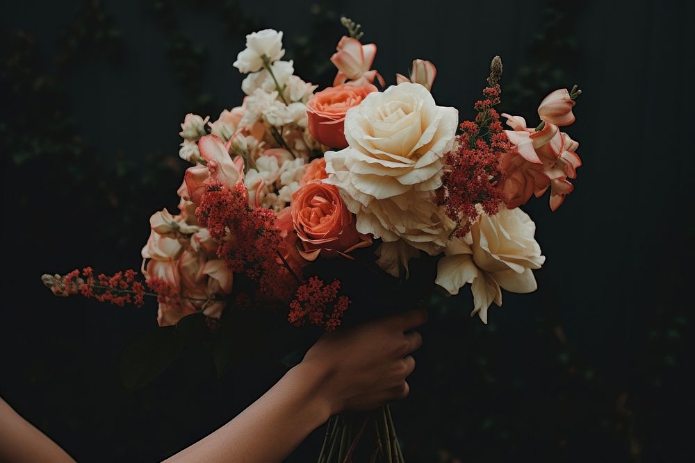 Flower holding plant bride. 