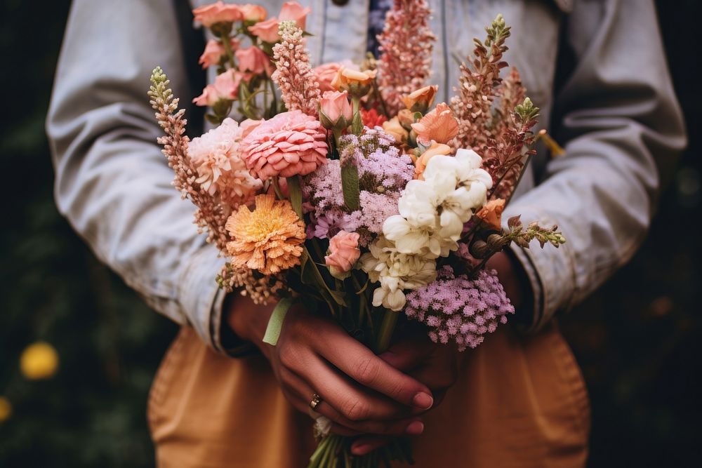 Flower holding plant adult. 