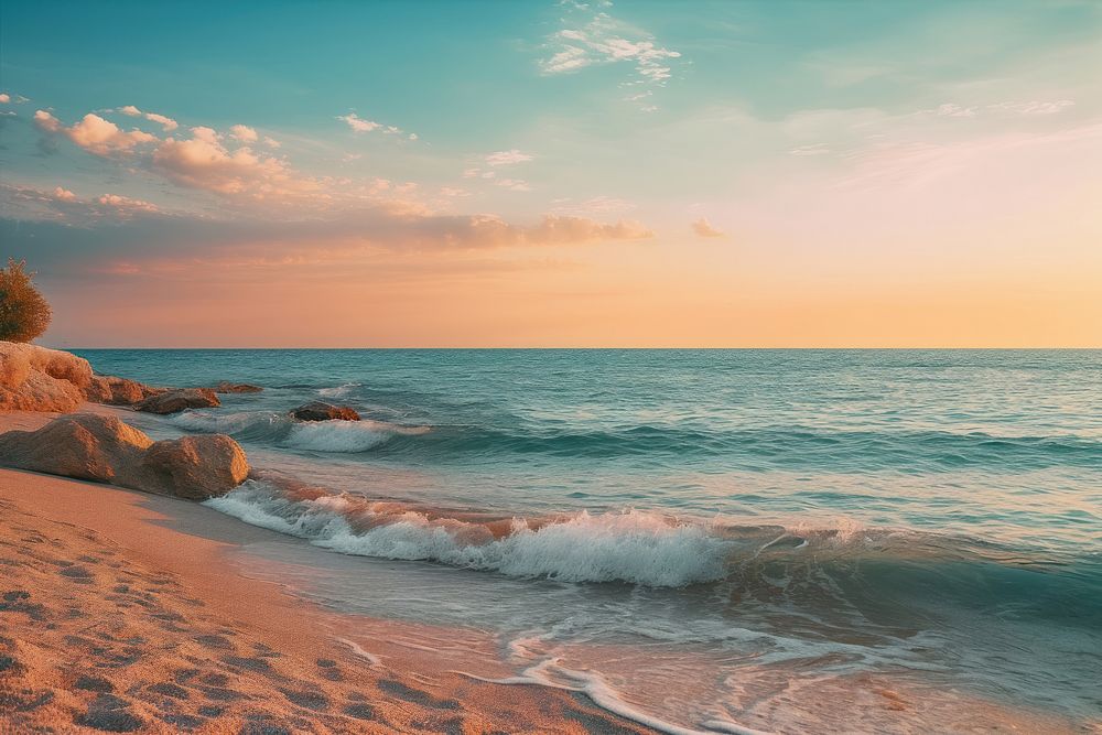 Sea landscape outdoors horizon. 