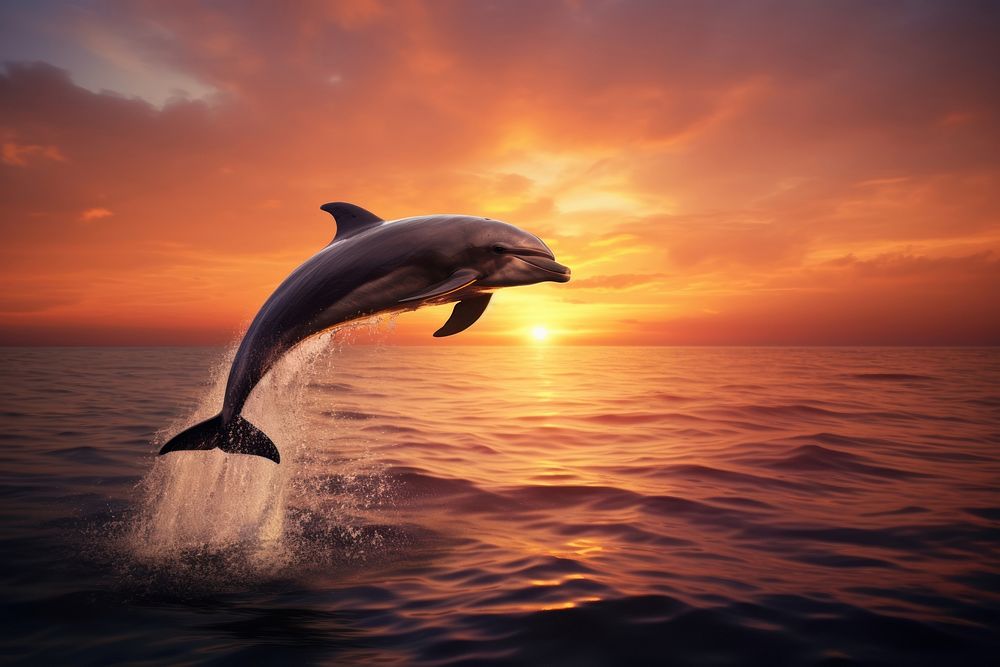 Dolphin outdoors jumping animal. 