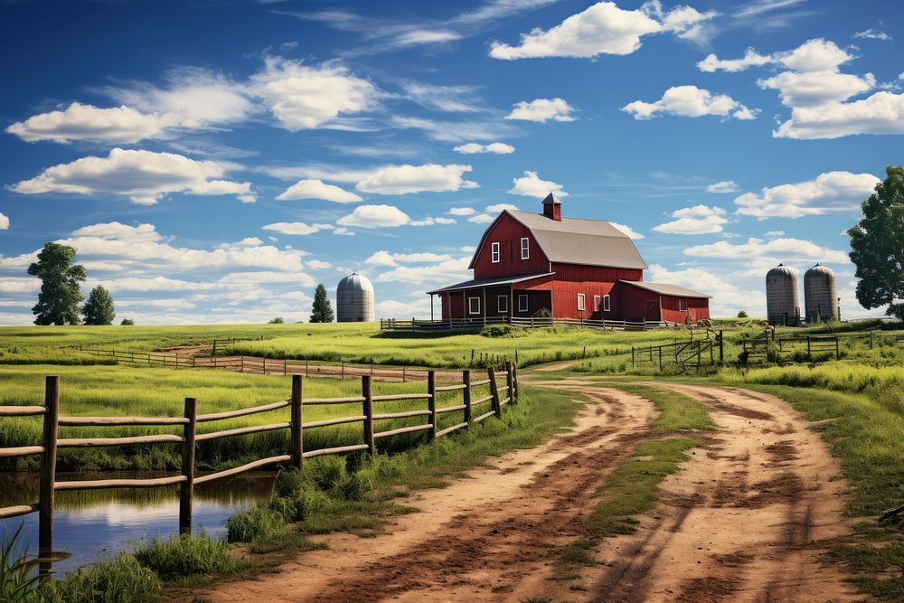 Farm architecture landscape outdoors. 