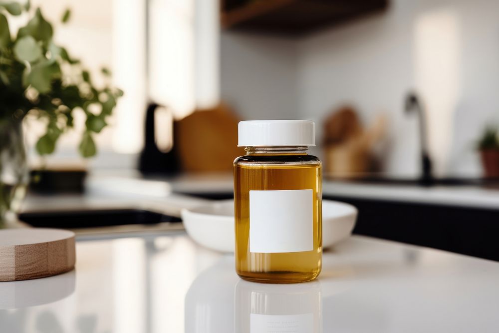 Jar bottle perfume honey. AI generated Image by rawpixel.
