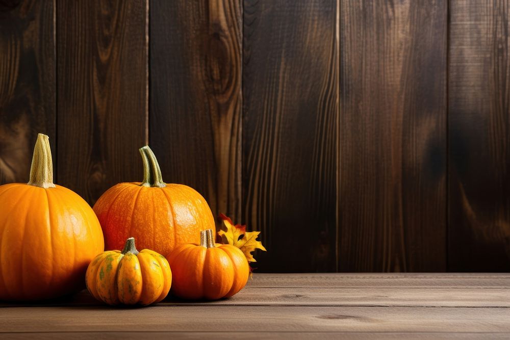 Pumpkins wood vegetable squash. AI generated Image by rawpixel.