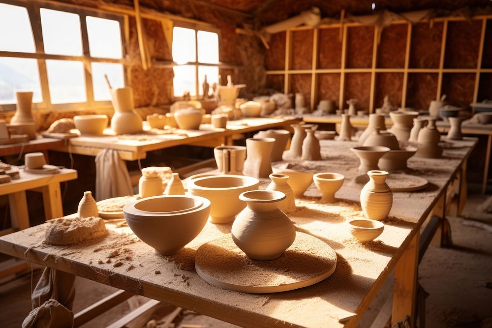 Pottery art workshop craft. AI generated Image by rawpixel.