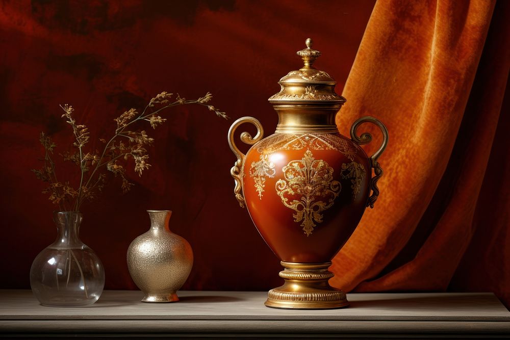 Craft vase urn art. AI generated Image by rawpixel.