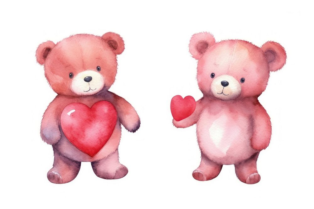 Teddy bears hug heart love toy. AI generated Image by rawpixel.