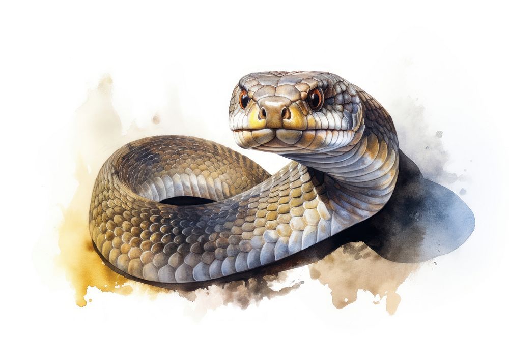 Cobra snake reptile animal poisonous. AI generated Image by rawpixel.