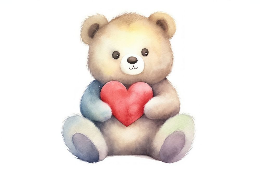 Bear love mammal animal plush. AI generated Image by rawpixel.