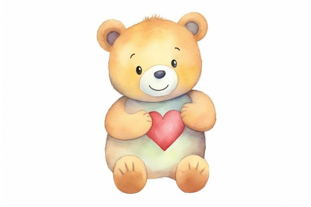 Bear love plush cute toy. AI generated Image by rawpixel.