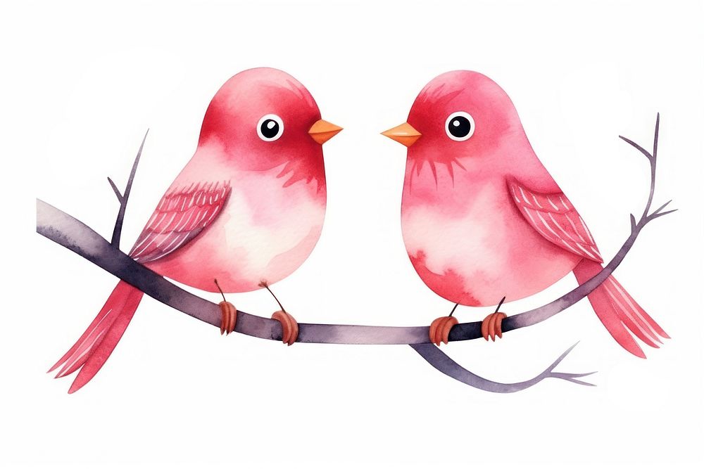 Love birds animal heart creativity. AI generated Image by rawpixel.