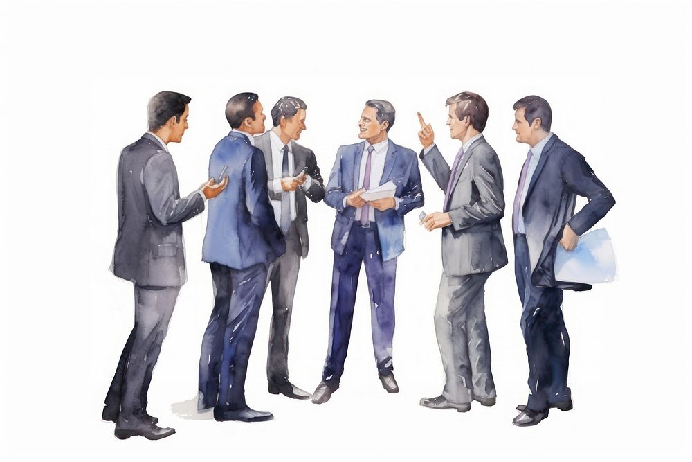 Businessman talking adult togetherness. AI generated Image by rawpixel.