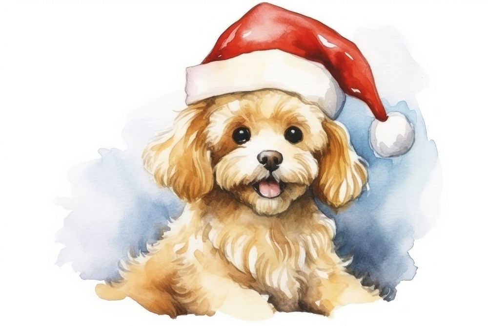 Dog celebrating Christmas christmas mammal animal. AI generated Image by rawpixel.