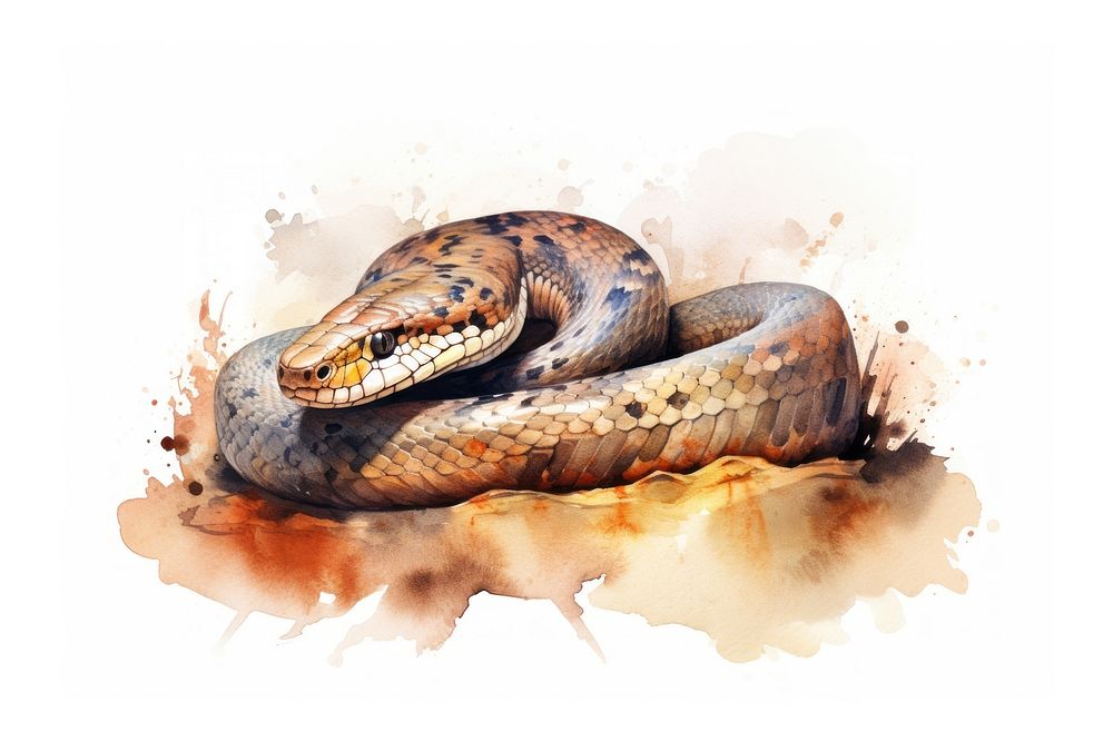 Snake reptile animal poisonous. AI generated Image by rawpixel.