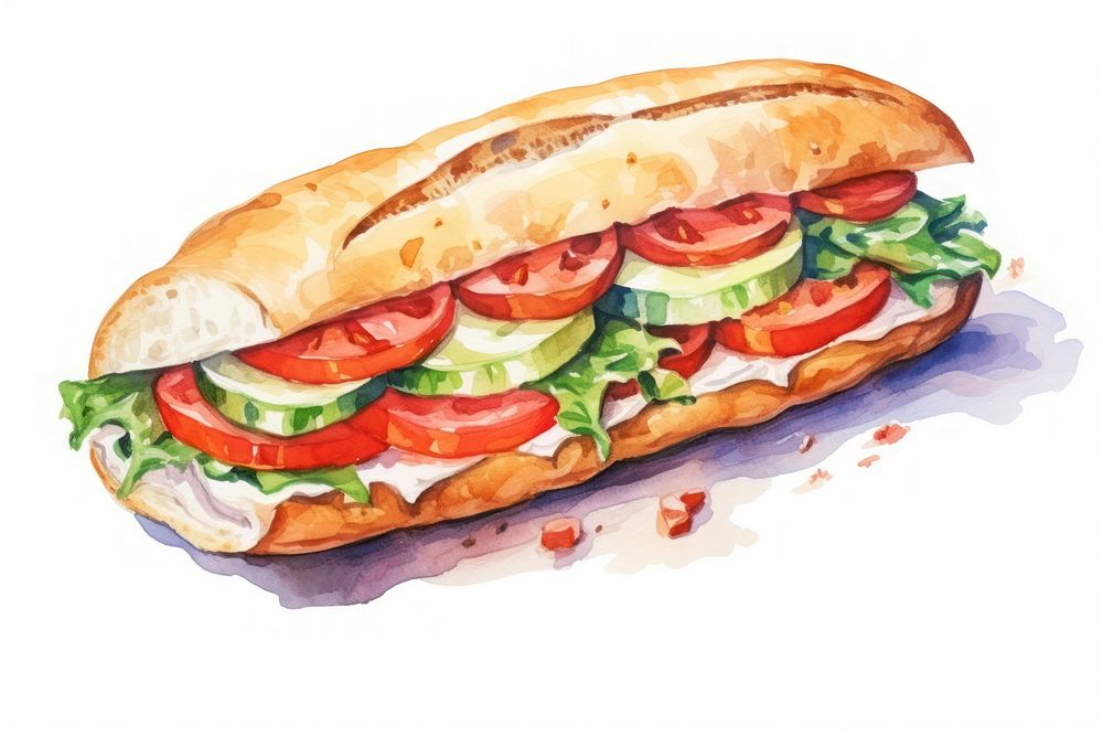 Sandwich bread food vegetable. AI generated Image by rawpixel.