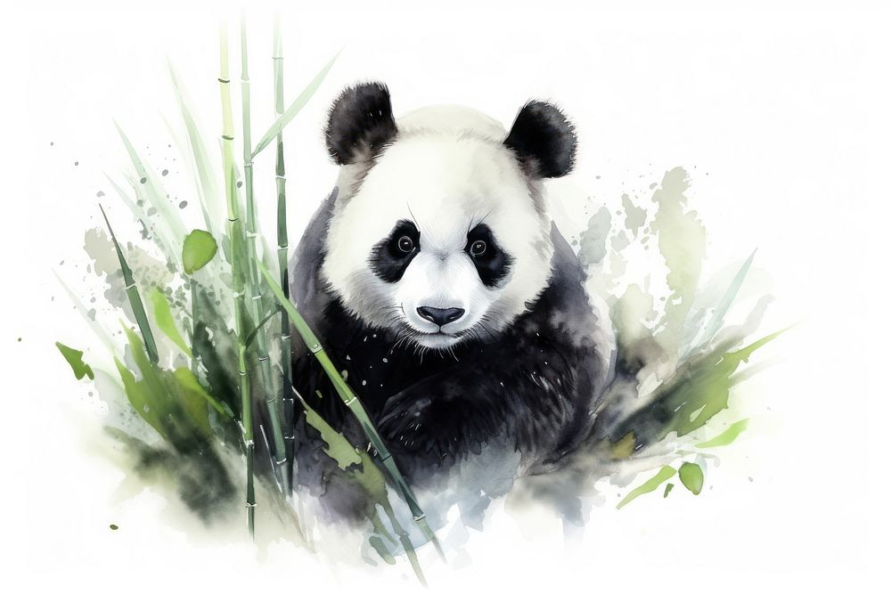 Panda bear wildlife animal mammal. AI generated Image by rawpixel.