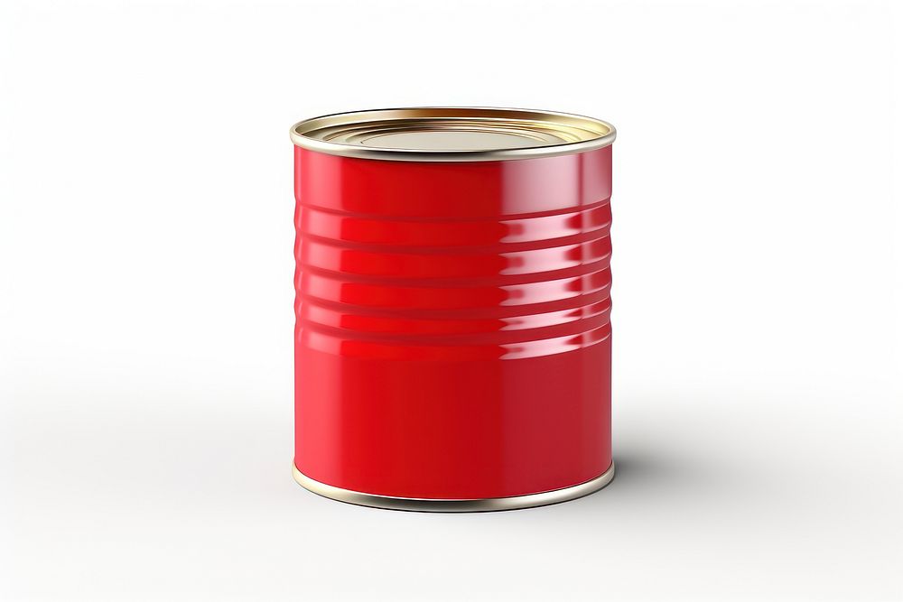 Tin white background container aluminium. AI generated Image by rawpixel.