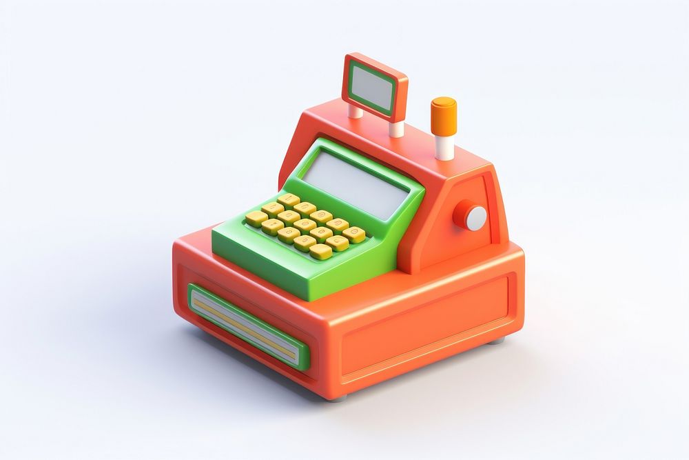 Cash register white background electronics calculator. AI generated Image by rawpixel.