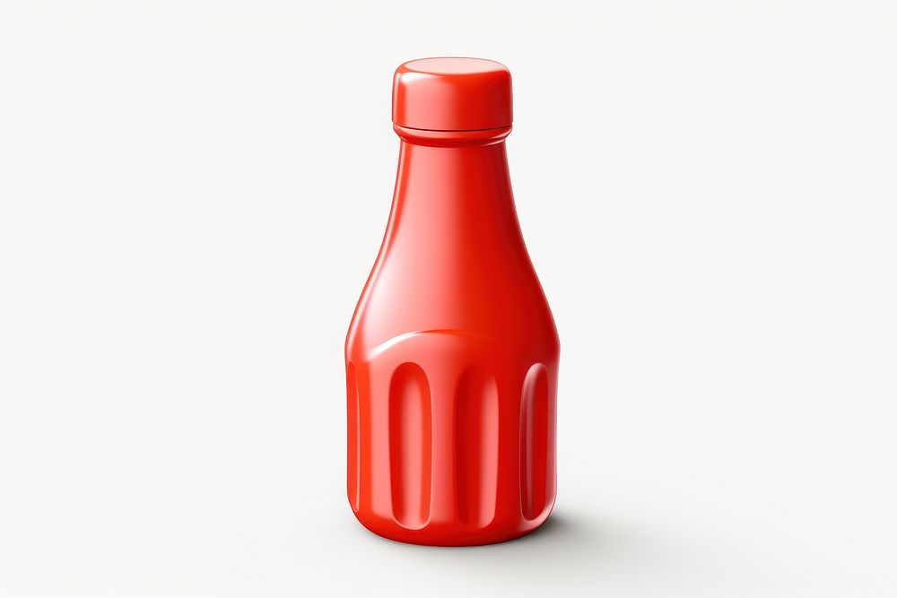 Ketchup bottle food white background. AI generated Image by rawpixel.