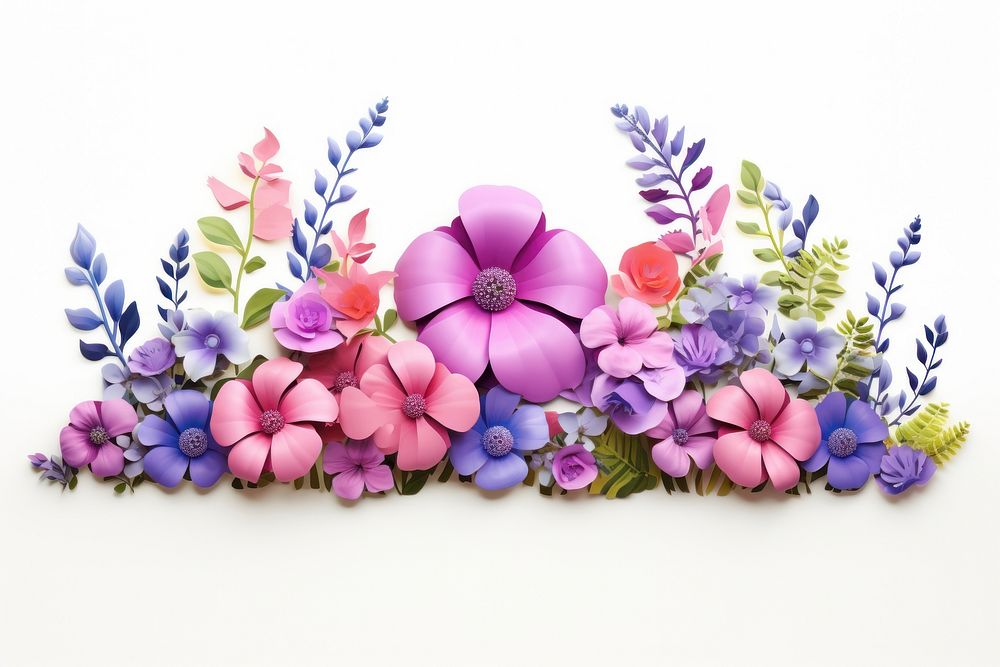Floral border art flower. AI generated Image by rawpixel.