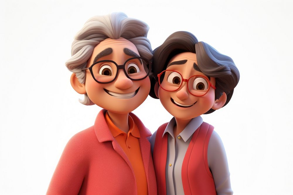 Lesbian couple cartoon adult. AI generated Image by rawpixel.