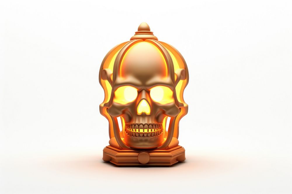 Lantern skull white background celebration. AI generated Image by rawpixel.