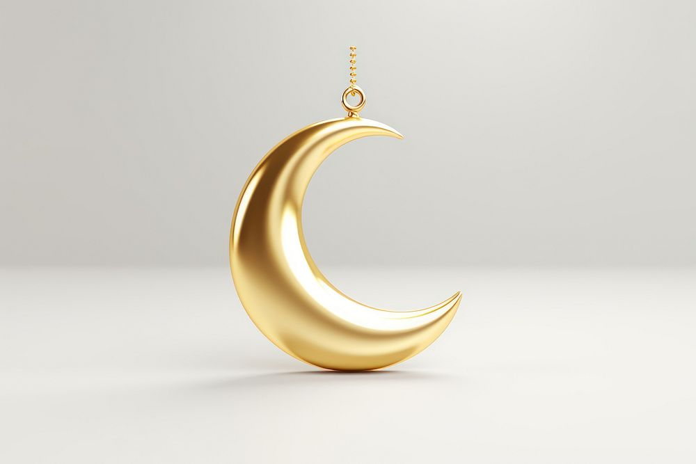Moon Ramadan gold jewelry. AI generated Image by rawpixel.