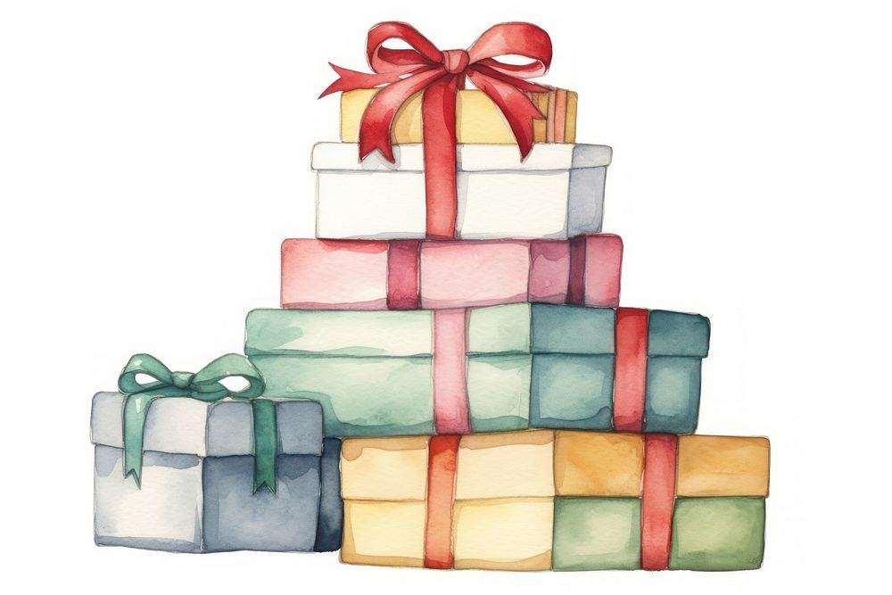 Christmas present gift white background celebration. AI generated Image by rawpixel.