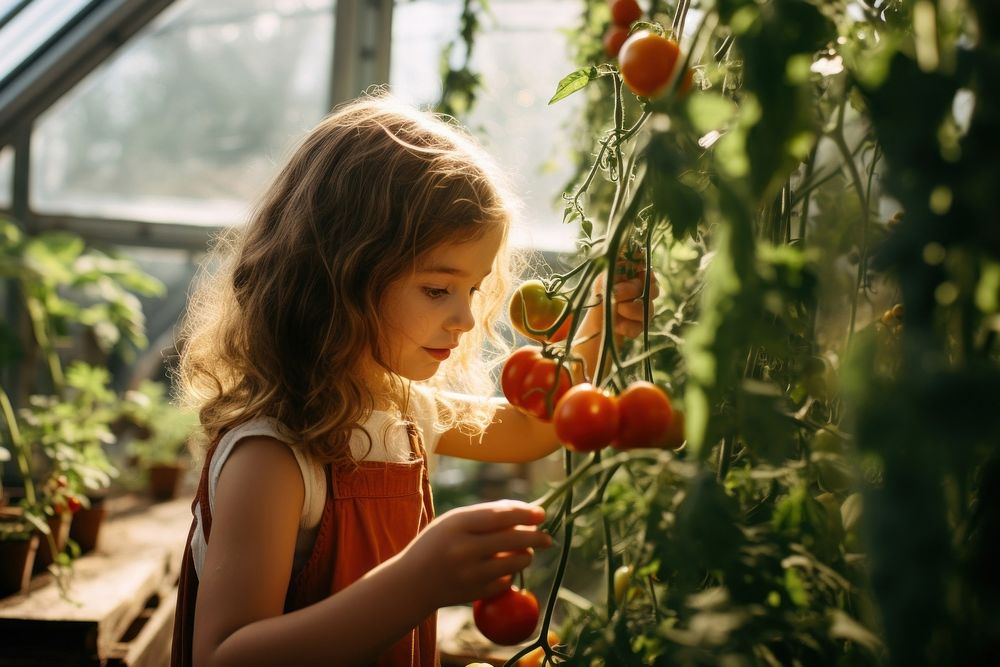 Greenhouse gardening outdoors picking. 