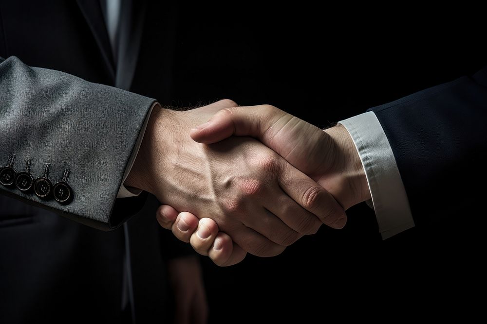 Handshake adult agreement success. AI generated Image by rawpixel.