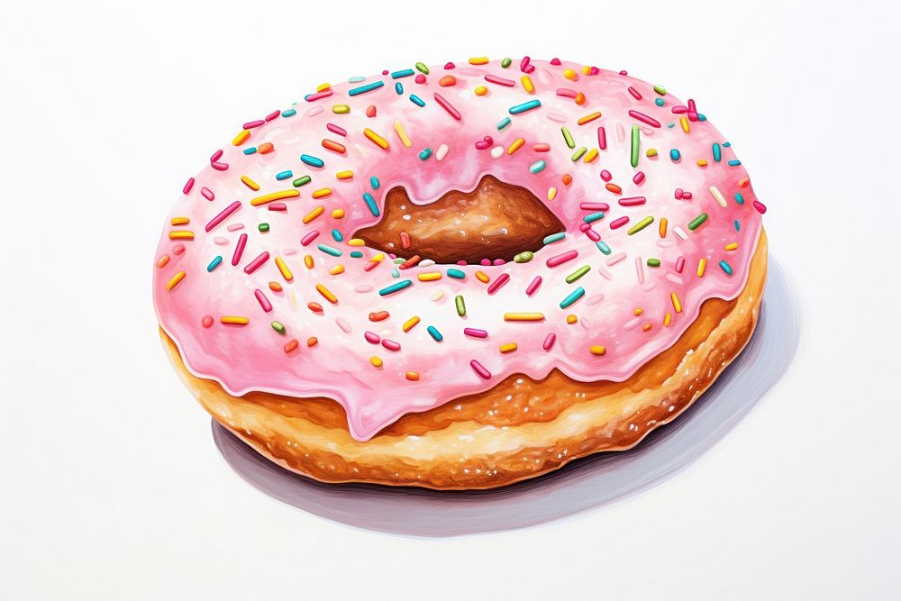 Donut sprinkles dessert food. AI generated Image by rawpixel.