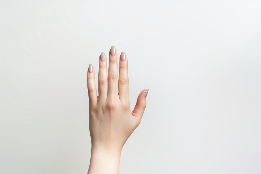 Nail painting hand finger white background. AI generated Image by rawpixel.