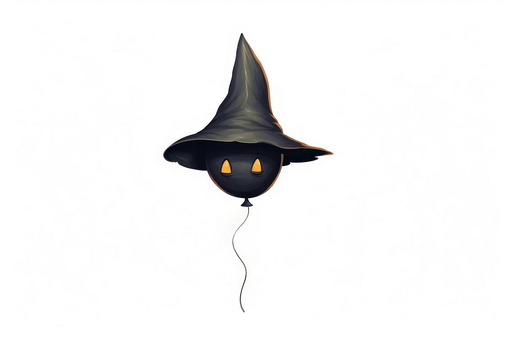 Balloon witch white background celebration. AI generated Image by rawpixel.