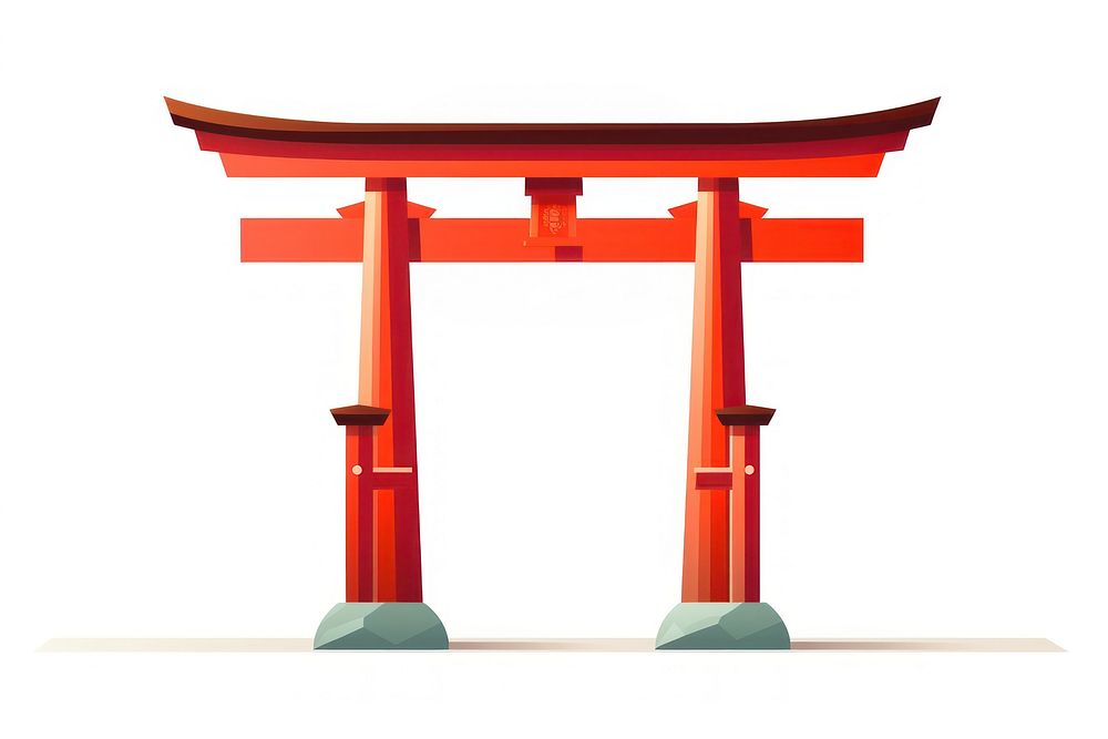 Pillar Torii torii gate. AI generated Image by rawpixel.