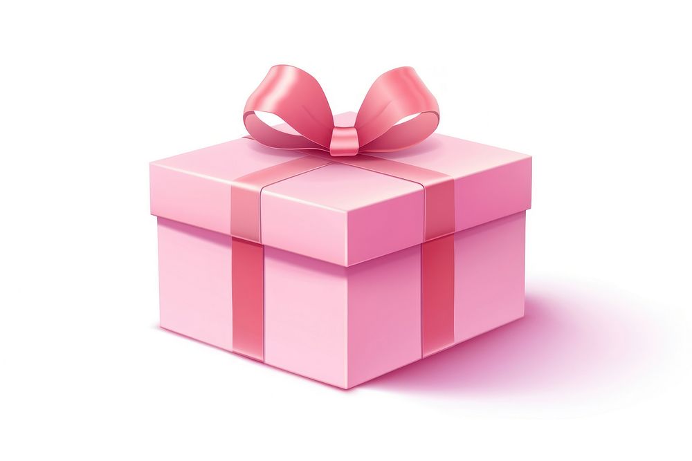 Gift box pink white background. AI generated Image by rawpixel.