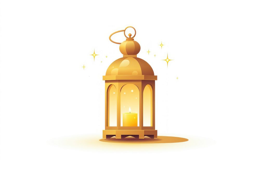 Lantern Ramadan gold lamp. AI generated Image by rawpixel.
