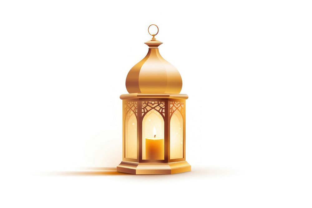 Lantern Ramadan candle gold. AI generated Image by rawpixel.