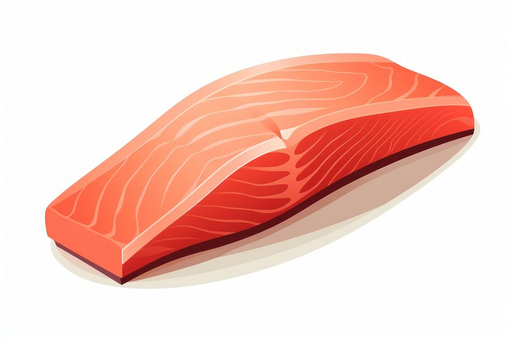 Salmon slice white background jacuzzi. AI generated Image by rawpixel.