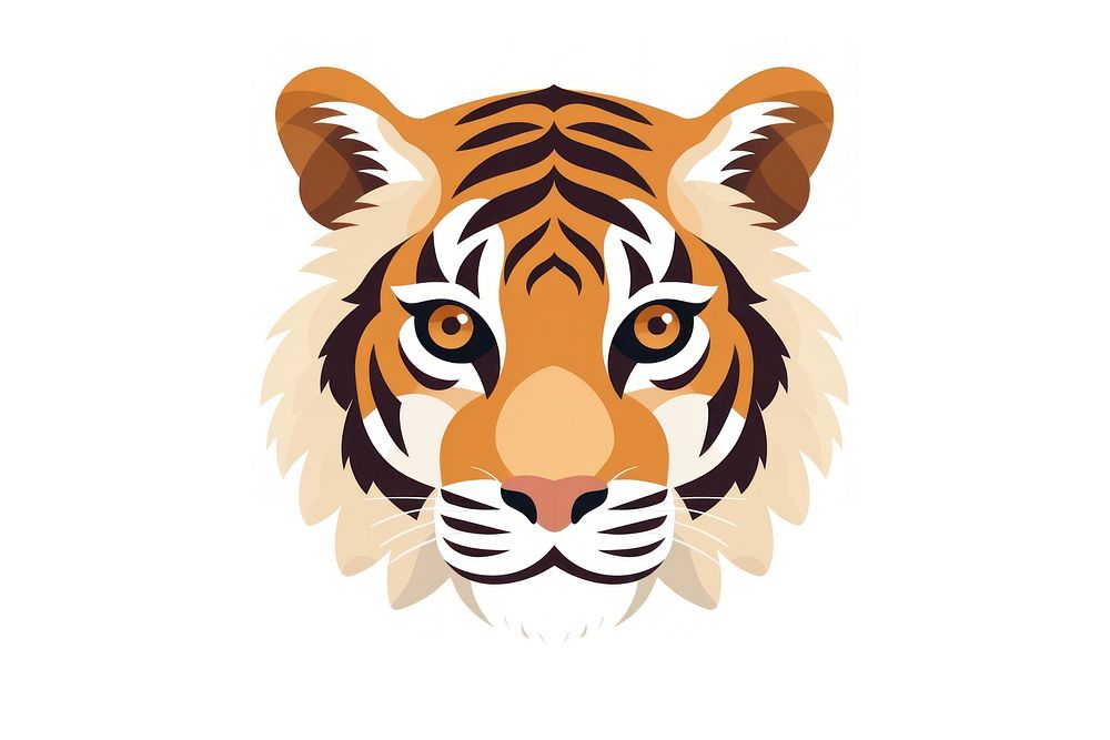 Tiger smiling wildlife animal. AI generated Image by rawpixel.