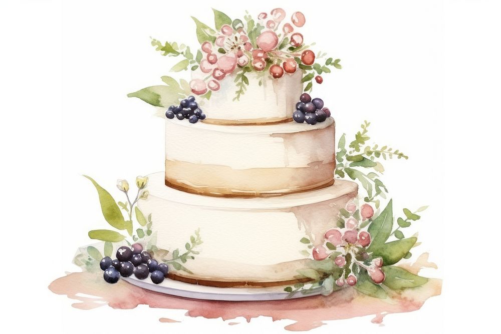 Wedding cak cake dessert food. AI generated Image by rawpixel.