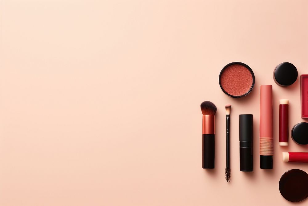 Products cosmetics lipstick copy space. AI generated Image by rawpixel.