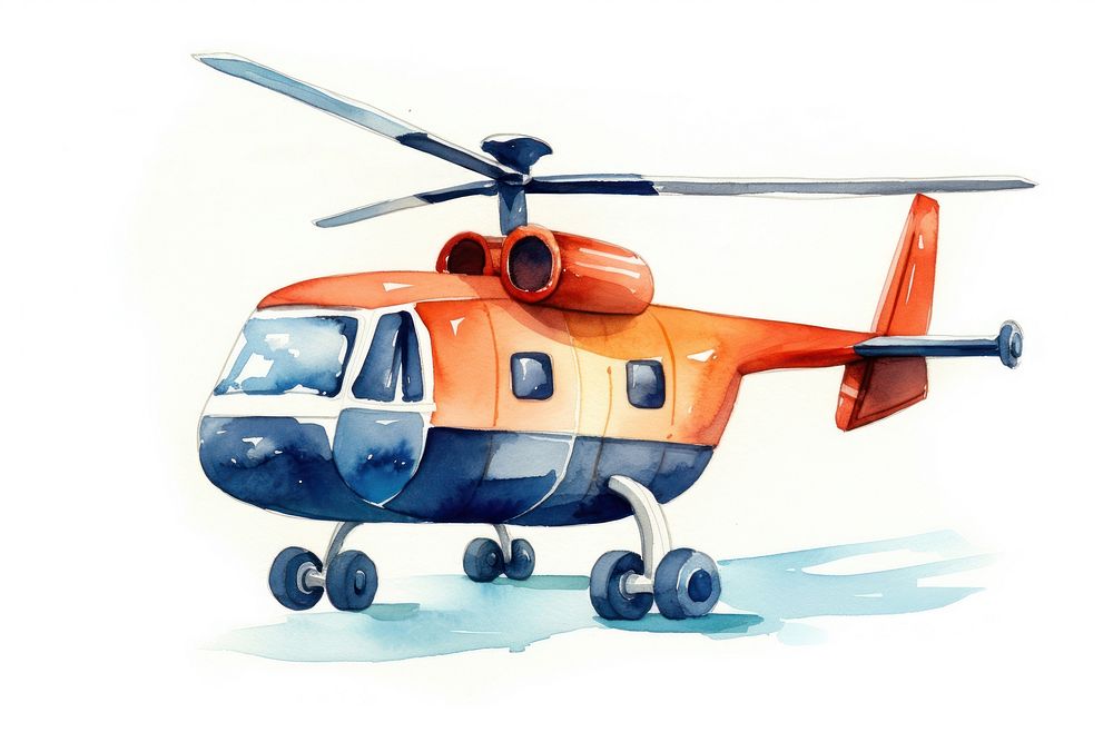 Cute helicopter aircraft airplane vehicle. AI generated Image by rawpixel.