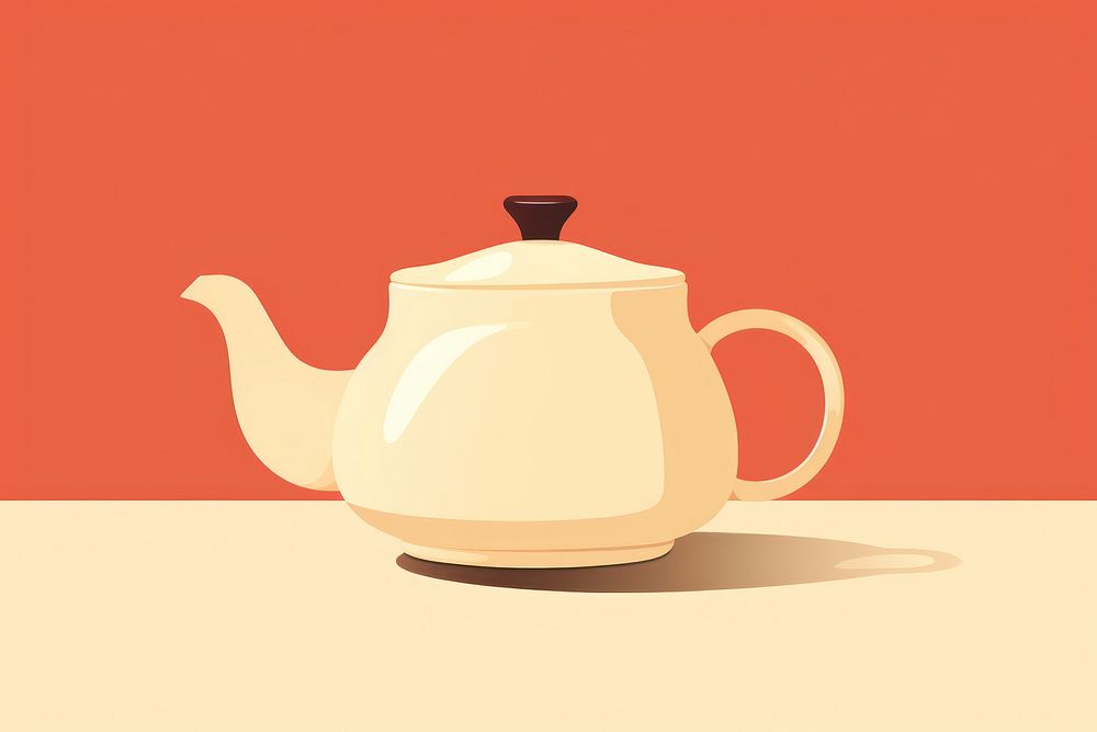 Tea pot teapot refreshment tableware. AI generated Image by rawpixel.