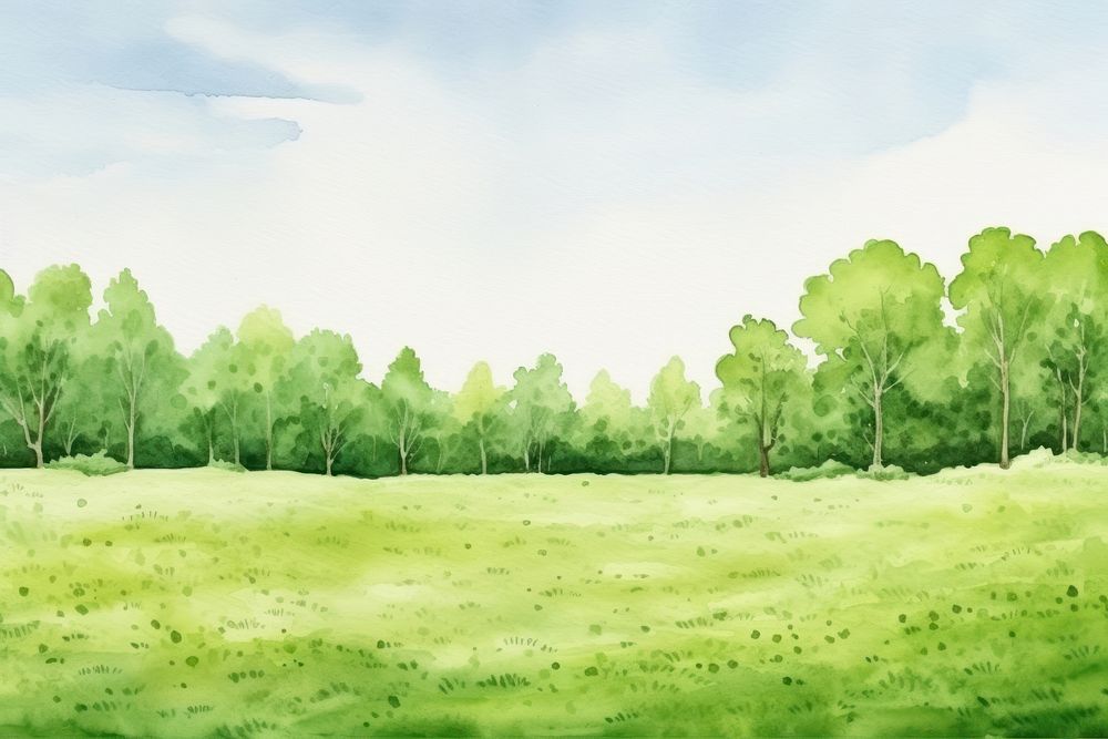 Landscape grass green grassland. AI generated Image by rawpixel.