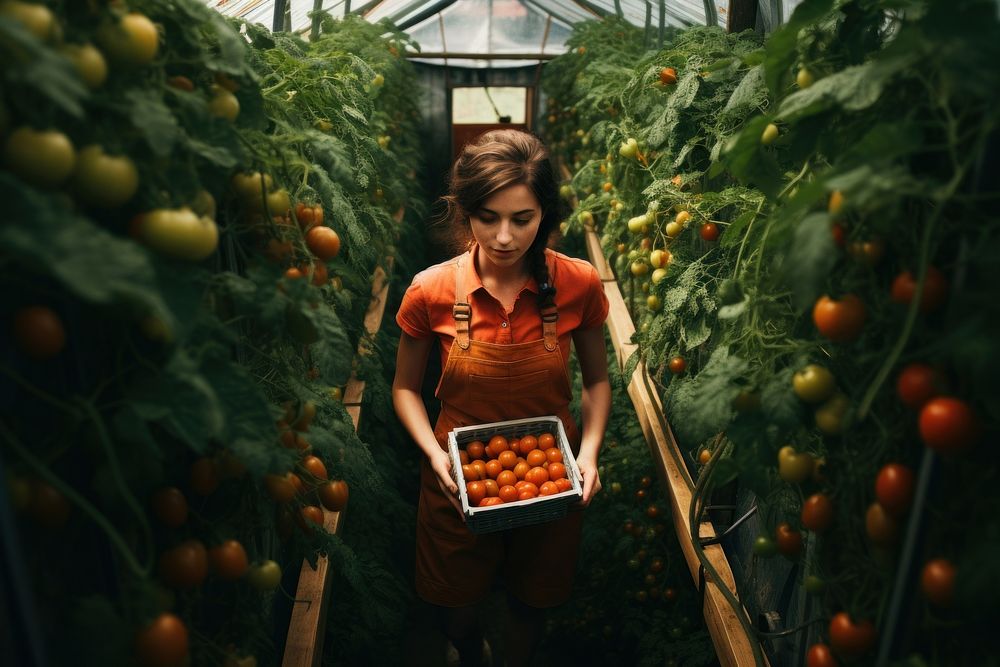 Greenhouse agriculture gardening farmer. 