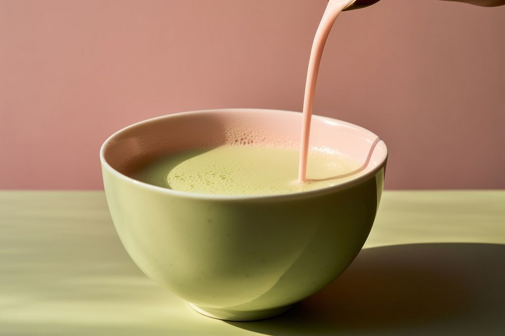 Tea being poured cup bowl mug. AI generated Image by rawpixel.