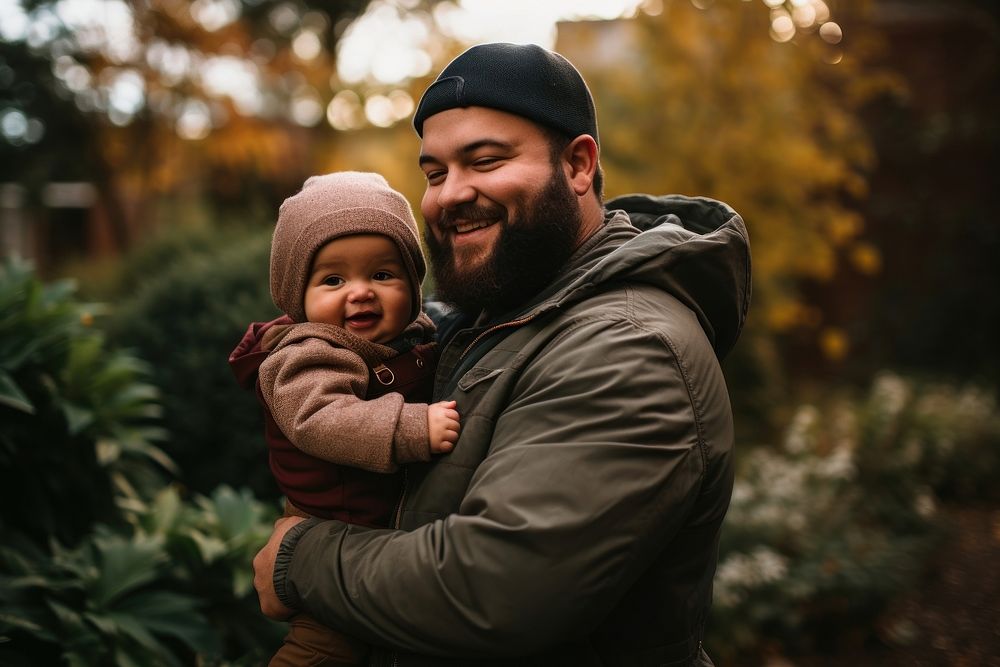 Dad carrying baby photography portrait togetherness. AI generated Image by rawpixel.