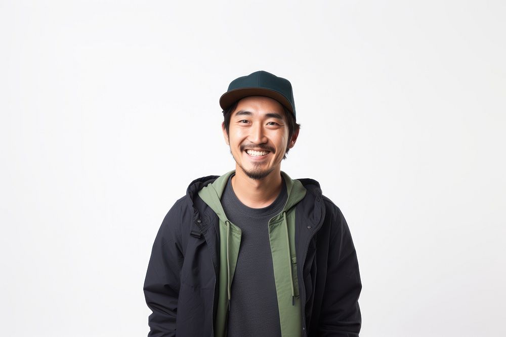 Man cap portrait smiling. AI generated Image by rawpixel.