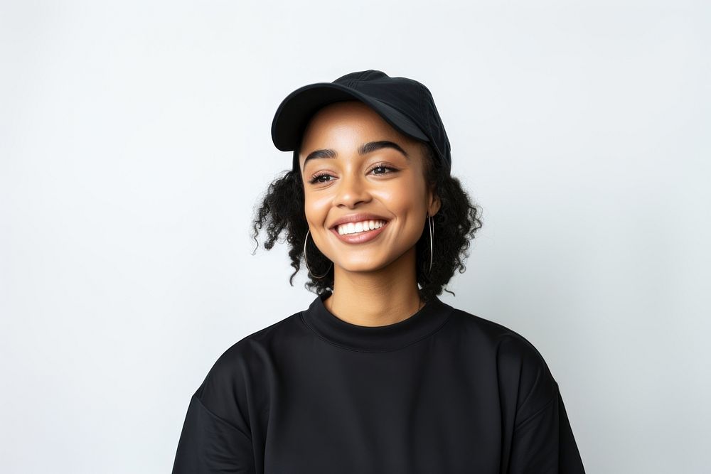 Woman cap portrait smile. AI generated Image by rawpixel.