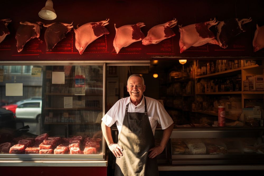 Meat shop adult transportation entrepreneur. 