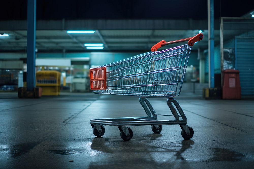 Shopping cart supermarket vehicle transportation. AI generated Image by rawpixel.